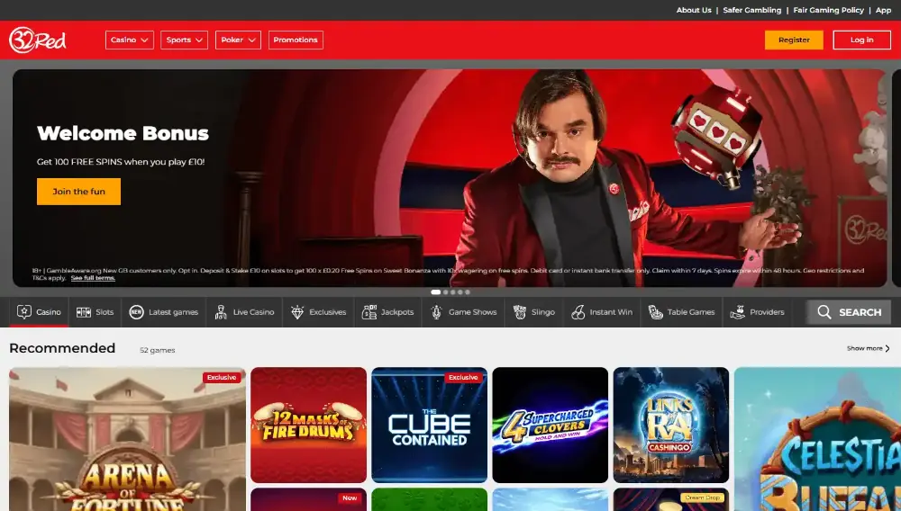 32Red Casino screenshot