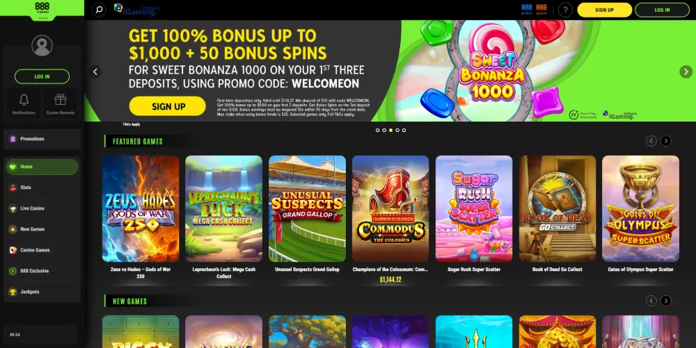 888 Casino screenshot