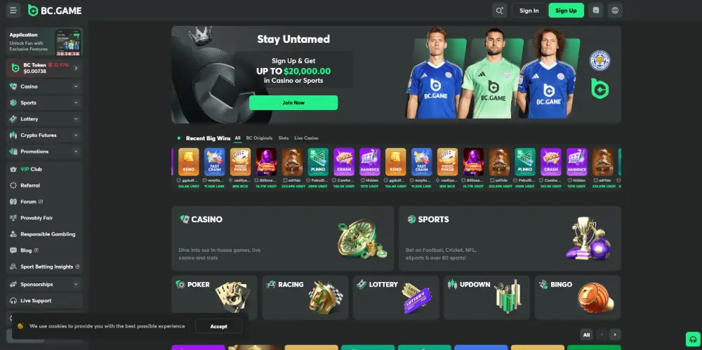 BC.Game screenshot