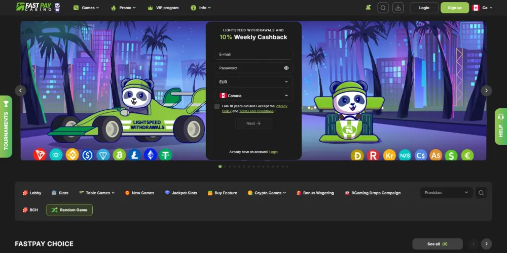 FastPay Casino screenshot
