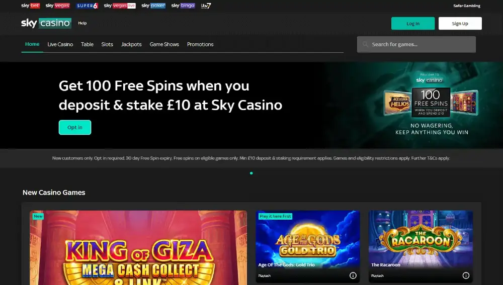 Sky Casino screenshot