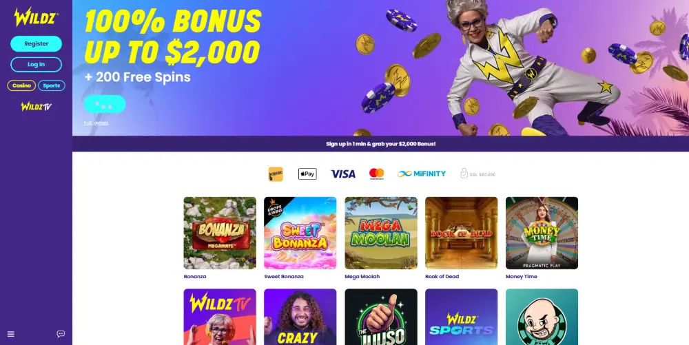 Wildz Casino screenshot